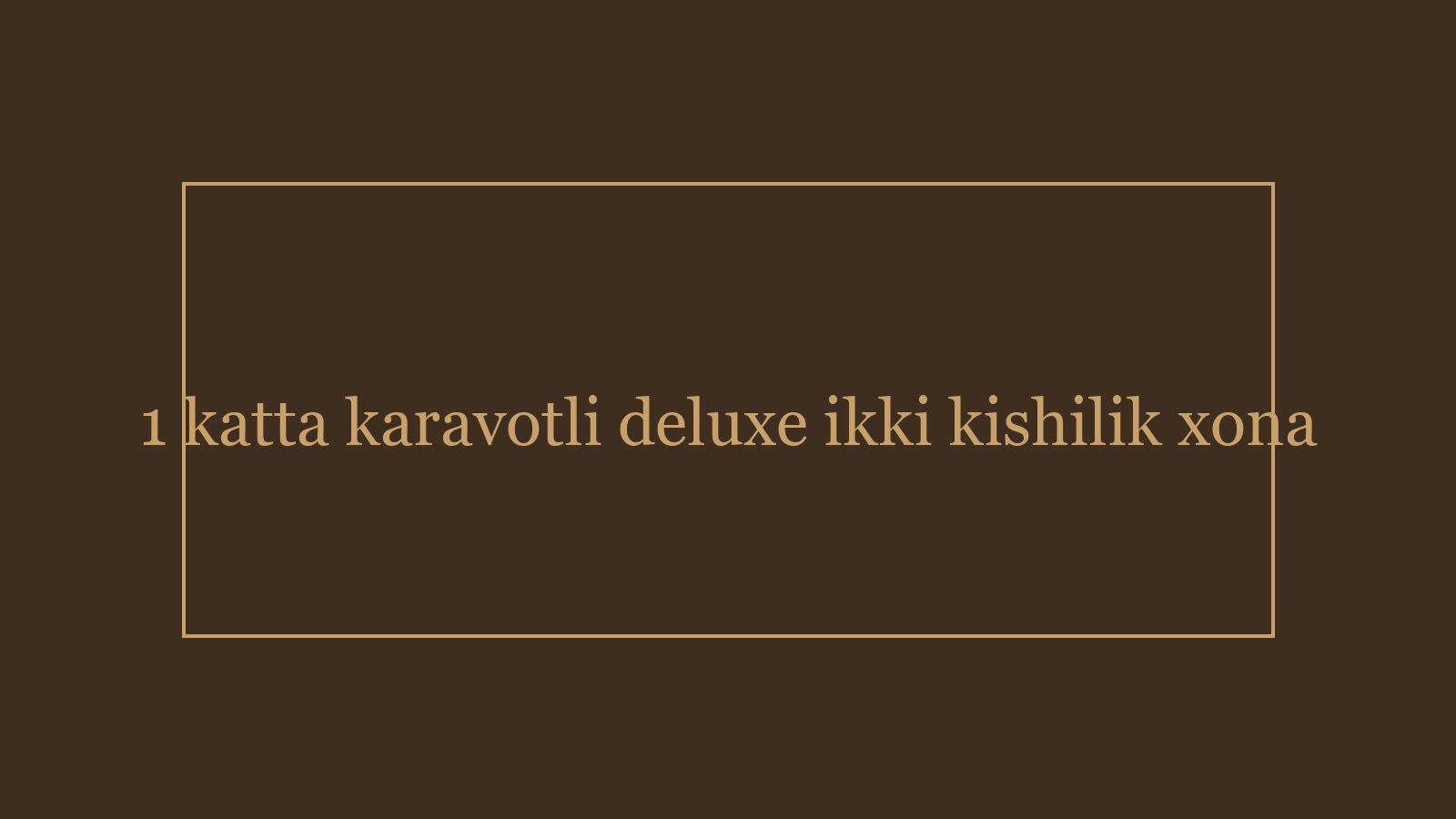 1 katta karavotli deluxe ikki kishilik xona — 3